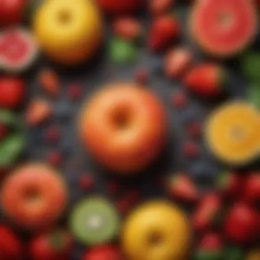 Fruits for Vibrant Hair Colorful array of fruits rich in vitamins for hair health