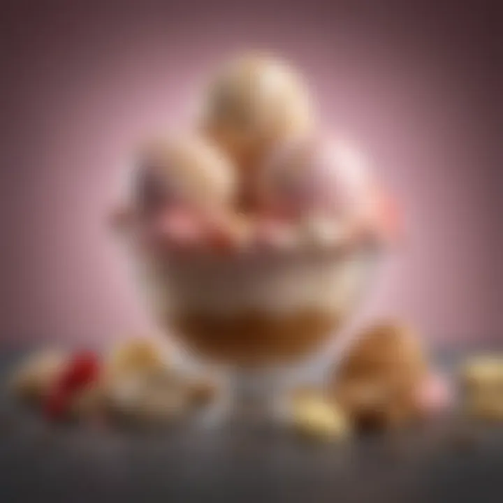 A visual infographic depicting the nutritional components of ice cream