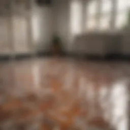 A pristine ceramic tile floor showcasing a glossy finish.