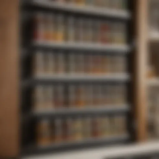 Elegant spice rack design on a pantry door