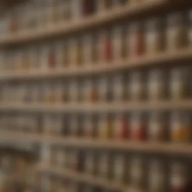 Organized Spice Jars Organized spice jars on a pantry door