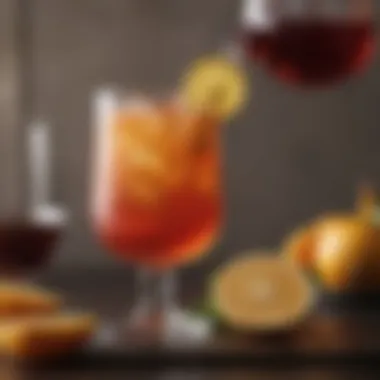 Elegant Glass of Rum Punch An elegant glass filled with a perfectly blended rum punch