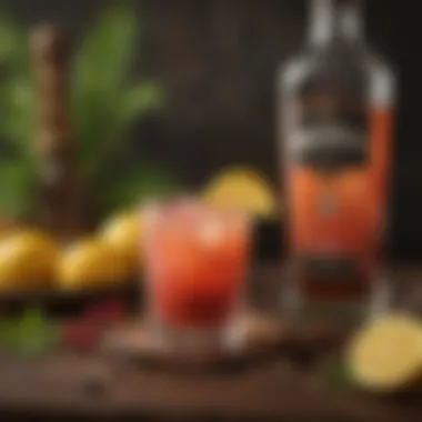 Essential Ingredients for Rum Punch A collection of essential ingredients for crafting rum punch