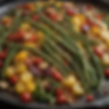 Colorful Vegetable Medley Featuring Green Beans A medley of colorful roasted vegetables with green beans