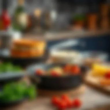 Food Presentation with Oxo Non-Stick Pan Oxo non-stick pan in action with food items for presentation