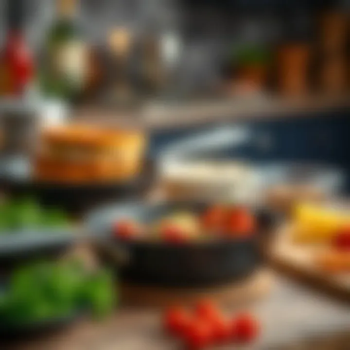 Food Presentation with Oxo Non-Stick Pan Oxo non-stick pan in action with food items for presentation