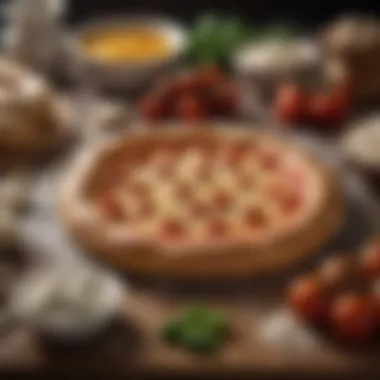 Quality Ingredients for Dough An array of ingredients used for pizza dough and bread, highlighting diversity and quality.