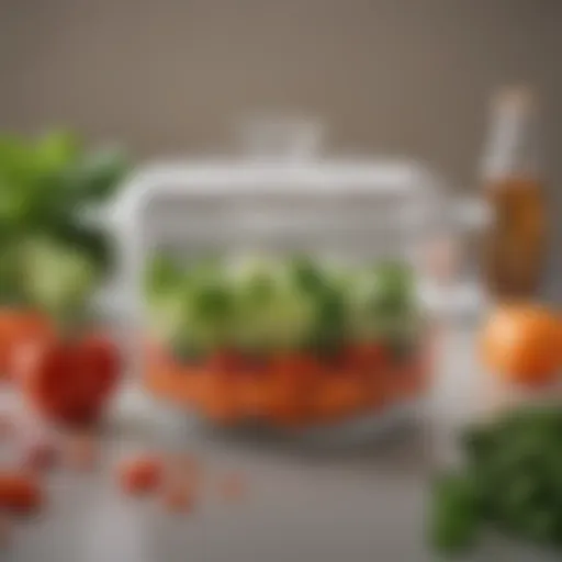 Elegant portable vegetable steamer showcasing innovative design
