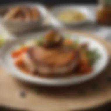 Presenting the Perfect Pork Chop Dish Plated pork chops with garnishes and sides