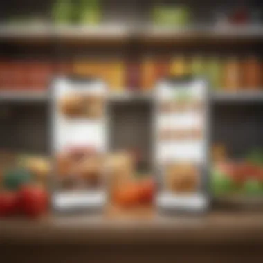 Price Comparison Across Grocery Shopping Apps Comparison chart showing price differences across grocery apps