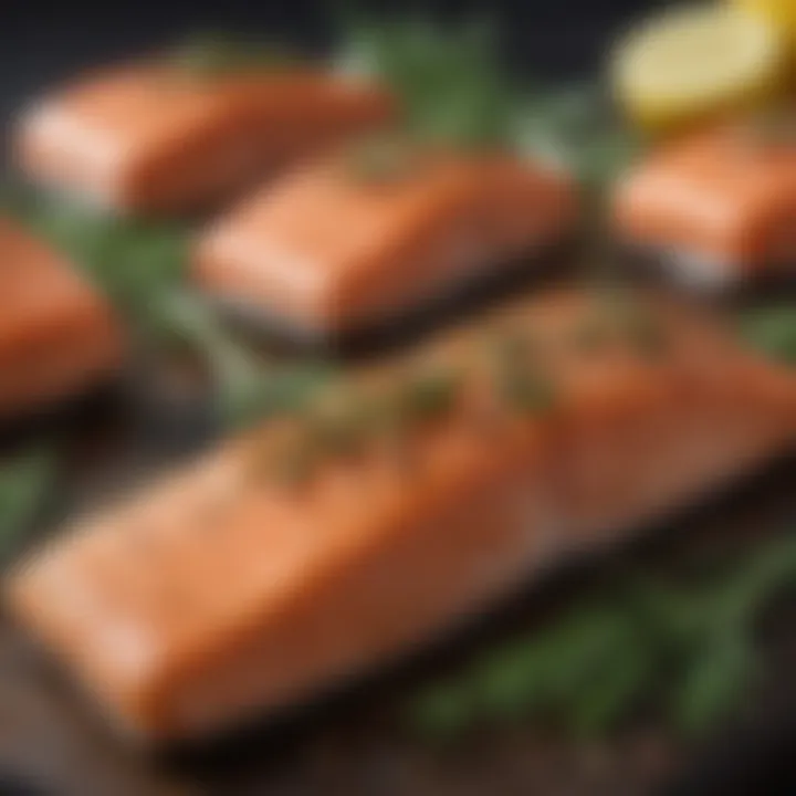 Salmon fillet with herbs and spices