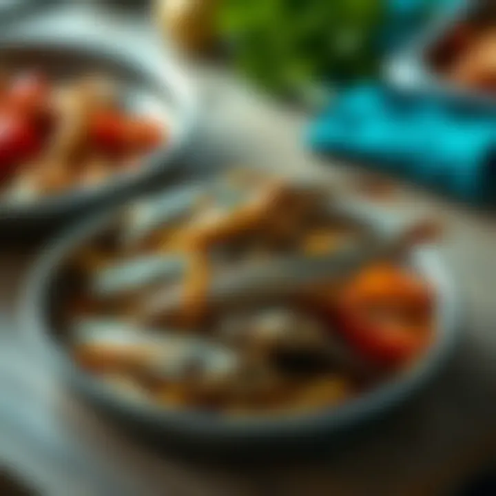Canned sardines in various culinary dishes