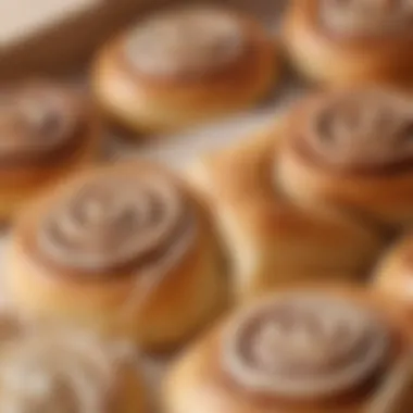 Essential Tracking for Cinnamon Roll Deliveries Tracking label on a package containing baked goods