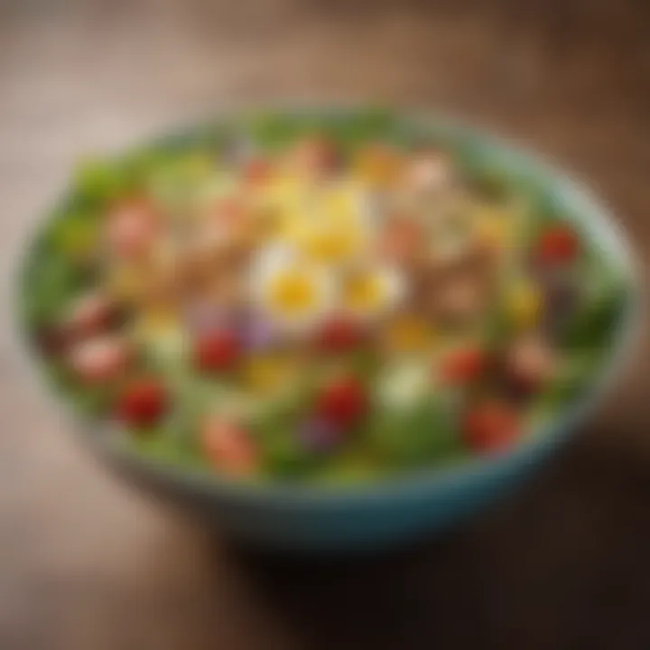 Colorful bowl of nutritious salad