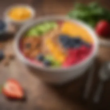 Protein-Packed Smoothie Bowl A colorful smoothie bowl topped with protein-rich ingredients