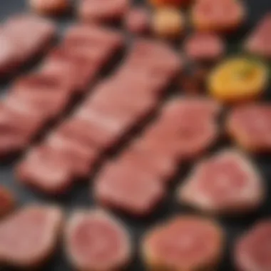 An assortment of meat cuts monitored by the Soraken thermometer