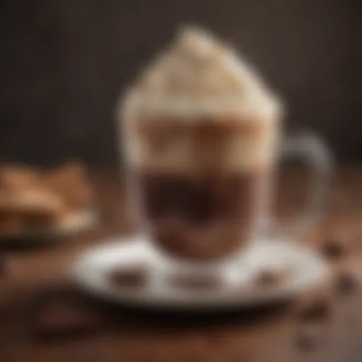 A luxurious cup of spiked hot chocolate topped with whipped cream and chocolate shavings