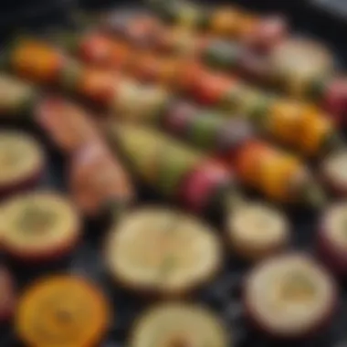 A variety of colorful vegetables on the grill, highlighting vibrant flavors