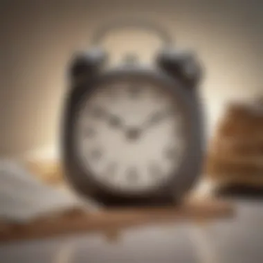 Establishing a Regular Sleep Schedule A clock showing a consistent bedtime routine
