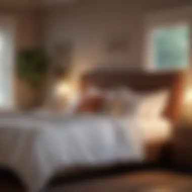 Creating a Calming Sleep Environment Cozy bedroom atmosphere with soft lighting