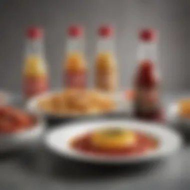 Flavor Enhancers on the TGIF Lunch Menu An assortment of sauces and dressings accompanying lunch options
