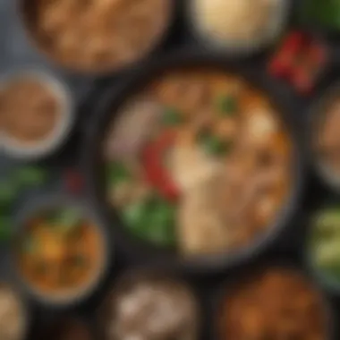 The Essence of Thai Ingredients Exotic ingredients used in Thai cooking presented artistically
