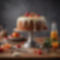 A beautifully crafted cake beater surrounded by various ingredients