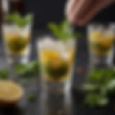 Garnishes for the Perfect Julep Artistic arrangement of garnishes for an exquisite julep drink