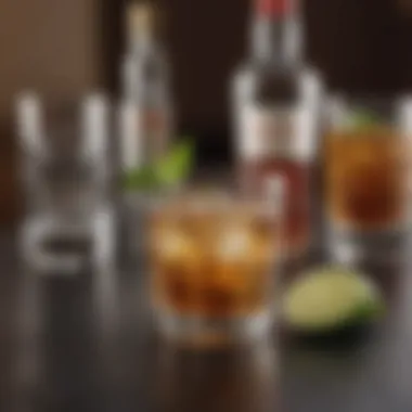 A selection of premium spirits suitable for julep cocktails