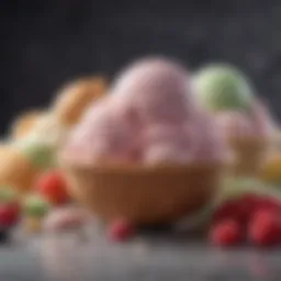 A rich assortment of fresh ingredients for ice cream