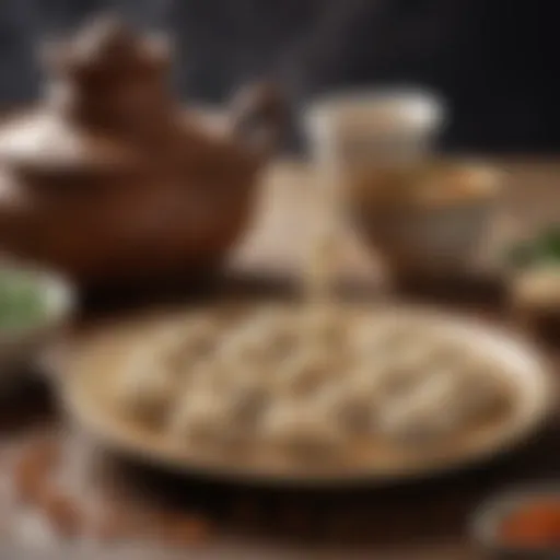 Elegant display of beautifully crafted Jiao Zi pellets