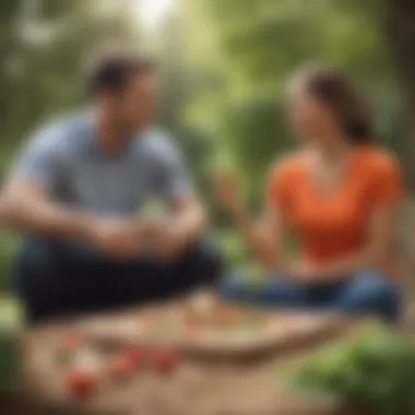 Active Lifestyle Partnership Couple engaging in a fun outdoor activity promoting health