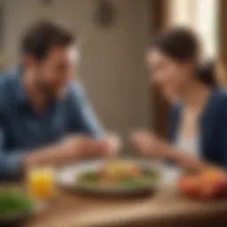 Healthy couple enjoying a nutritious meal together