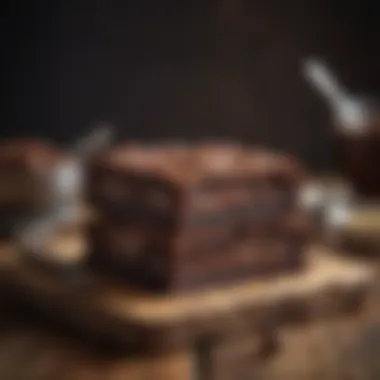 Decadent Chocolate Brownies Decadent chocolate brownies on a rustic wooden table