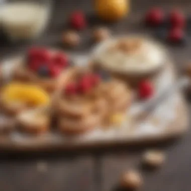 Indulgent spread on toast topped with fruits