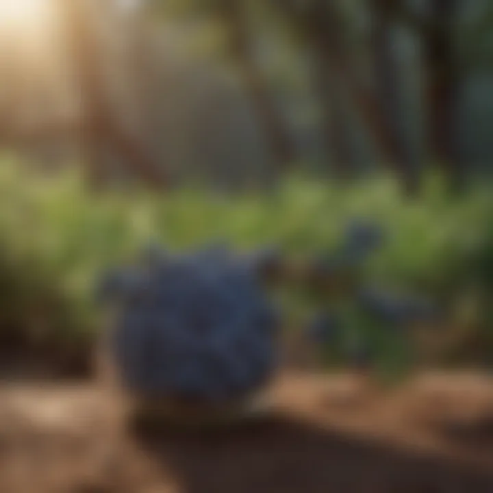 A serene landscape showcasing juniper berries in their natural habitat