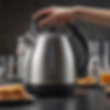 Innovative Kettle Features A close-up of a kettle's innovative features, like temperature control and built-in safety mechanisms.