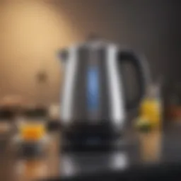 A beautifully designed modern electric kettle showcasing sleek lines and a minimalist aesthetic.