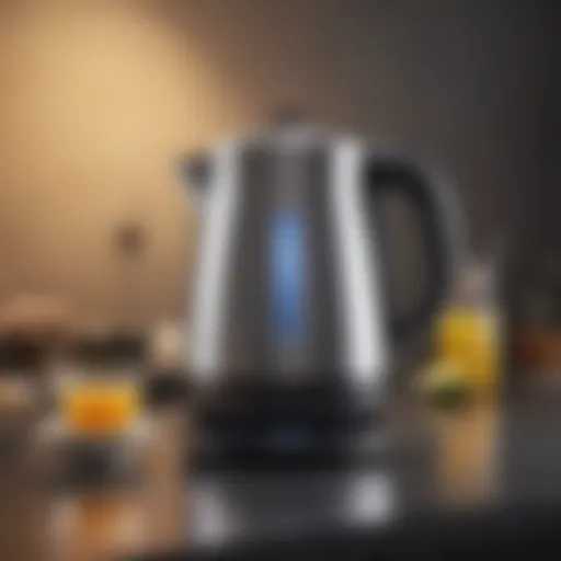 A beautifully designed modern electric kettle showcasing sleek lines and a minimalist aesthetic.