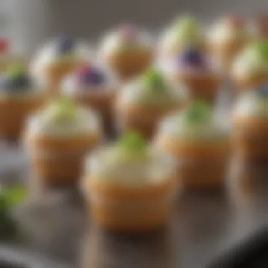 Close-up of eco-friendly clear cupcake holders made from sustainable materials