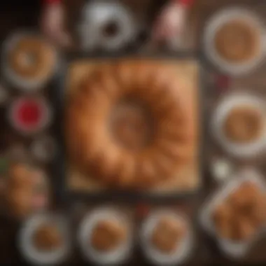 Cultural Heritage Celebration with Kringle An overhead view of a table set with O&H Bakery's kringle, celebrating the pastry's cultural heritage.