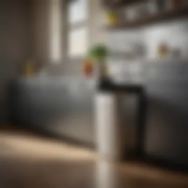 Aesthetic Appeal in Waste Management Stylish short kitchen garbage can complementing kitchen decor