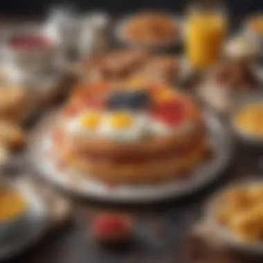 Global Breakfast Delicacies A vibrant spread of breakfast delicacies from around the world