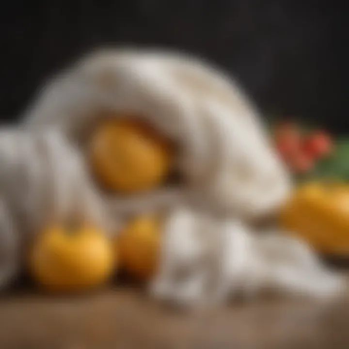 Different types of cheesecloth showcasing their textures and weaves