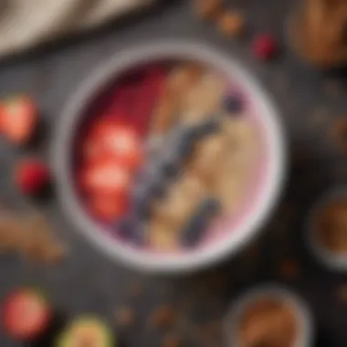 Keto Smoothie Bowl with Berries and Nuts A colorful smoothie bowl topped with berries, nuts, and seeds for a keto-friendly option.
