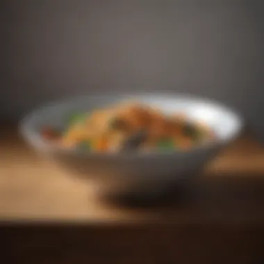 Textural Elegance in a Meal Bowl An elegantly arranged bowl showcasing a variety of textures.