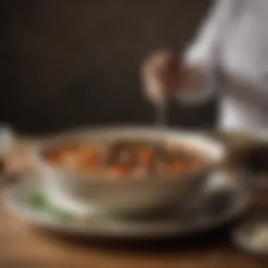 Stew Reimagined: A Modern Culinary Experience A beautifully plated stew in a fine dining setting, reflecting modern culinary artistry.