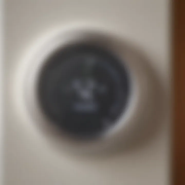 Close-up of a digital thermostat on a space heater