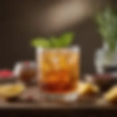Creative Iced Tea Recipe Bar A beautifully arranged iced tea bar with various garnishes and recipes