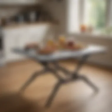 A well-maintained folding table displayed in a home environment.